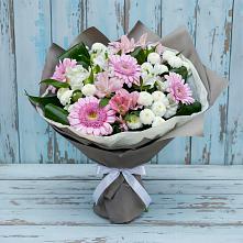 Букет цветов из:  Герберы, Альстромерии и Хризантемы в Уват