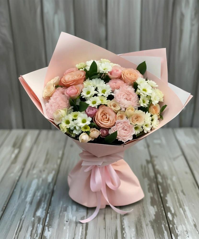 Букет цветов из: Гвоздики, Розы и Хризантемы в Уват