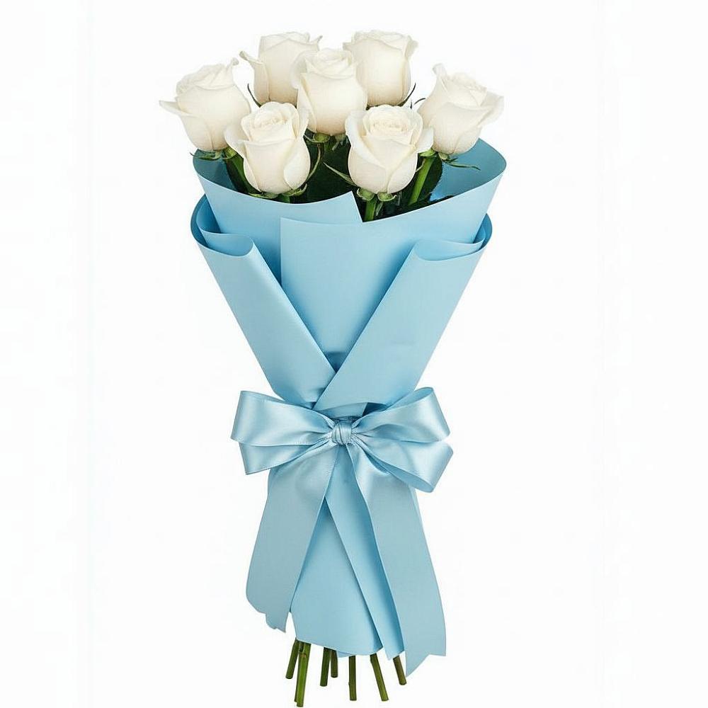 Букет 7 белых роз Проуд в Уват