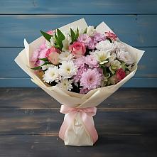 Букет цветов из:  Хризантемы, Альстромерии и Розы в Уват