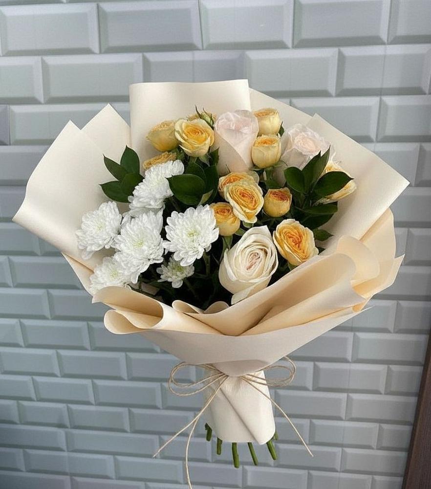 Букет цветов из: Розы и Хризантемы в Уват