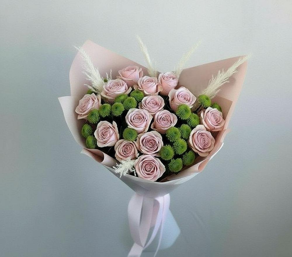 Букет цветов из: Розы и Хризантемы в Уват