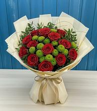 Букет цветов из:  Розы и Хризантемы #REPLACE_PRED# Уват