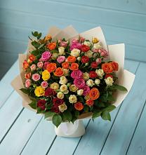 Букет Микс из разноцветных кустовых роз #REPLACE_PRED# Уват